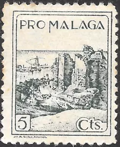 SPAIN MALAGA CUEVAS BAJAS Local post Civil War Poster MINTš„Small # RARE - Picture 1 of 2