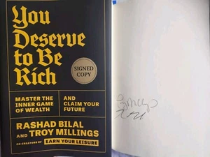 AUTOGRAPHED Rashad Bilal & Troy Millings SIGNED Book You Deserve to Be Rich 2025 - Picture 1 of 5