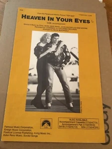 TOP GUN - LOVERBOY HEAVEN IN YOUR EYES SHEET MUSIC TOM CRUISE - Picture 1 of 4