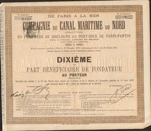 Compagnie du CANAL MARITIME du NORD (K) - Picture 1 of 1