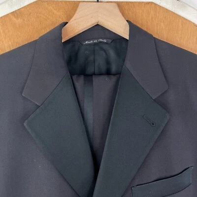 Canali Tuxedo Mens 40S Black 3 Button 100% Wool Prosporta Pants 30x28 Canvas - Image 1 of 4