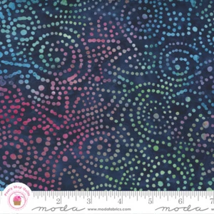 BOSSA NOVA 4361 36 Navy Space Blue Green Purple MODA BATIKS Quilt Fabric - Picture 1 of 5