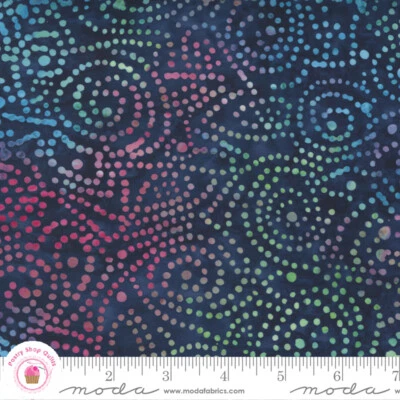 BOSSA NOVA 4361 36 Navy Space Blue Green Purple MODA BATIKS Quilt Fabric - Image 1 of 4