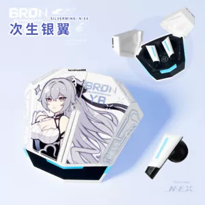 Honkai Impact 3 Silverwing: Auricolare N-EX Bluetooth Auricolare In-Ear Anime Intorno - Foto 1 di 11