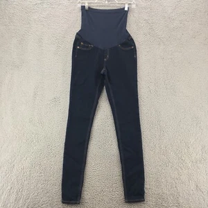 Indigo Blue Maternity Skinny Pants Womens SL Blue Dark Denim Ultra Low Comfort - Picture 1 of 13