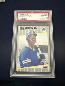 1989 FLEER #548 KEN GRIFFEY JR. RC HOF PSA 10 - Picture 1 of 1