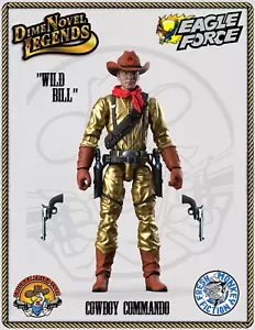 Figura de acción Dime Novel Legends escala 1:18 (4") antiguo oeste Eagle Force Wild Bill - Imagen 1 de 2