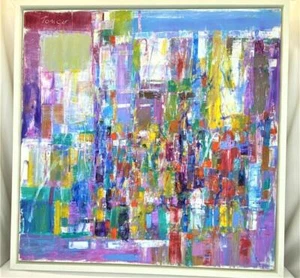 New York School Abstract #8 Expressionism Oil on Canvas Signed TOMCO - Picture 1 of 8