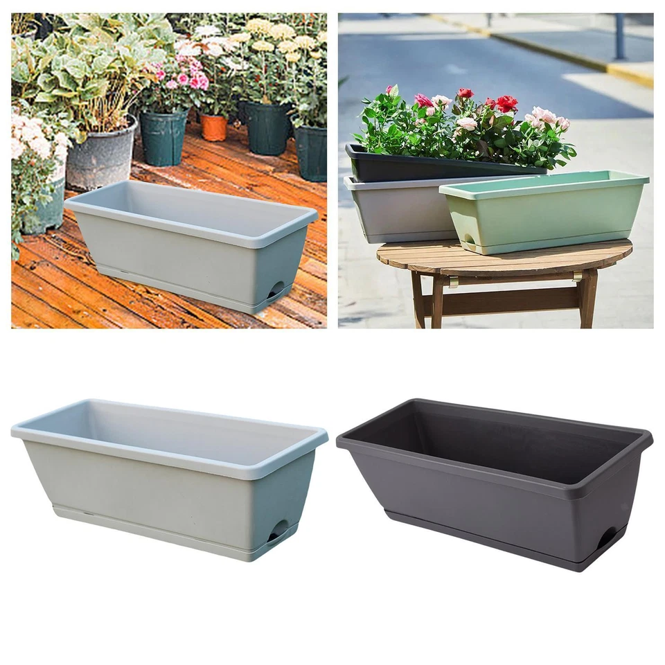 Flower Window Box Container Home Decor Garden Flower Plant Pot Vegetable - Image 1 of 1