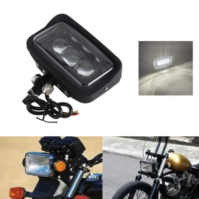 Lámpara de faro LED rectangular personalizada para café racer chopper bobber touring Yamaha Foto 1 de 4