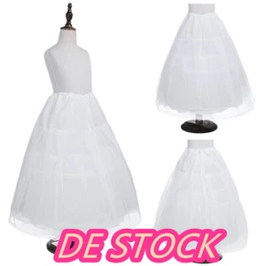 Mädchen Kinder~Unterrock Tutu Reifrock Netz Krinoline Petticoat Hochzeit Kleid - Bild 1 von 11
