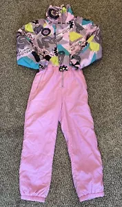 Traje de nieve retro vintage años 90 Etirel para mujer babero de nieve talla 14 *LEER* - Imagen 1 de 22