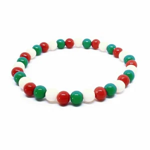 Bracciale ITALIA bandiera italiana Nazionale con Perle Elastico Squadra Calcio - Foto 1 di 1