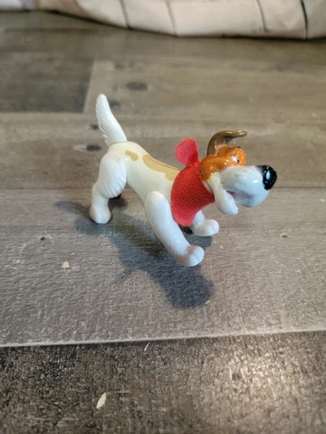White brown scruffy dog red bandana toy figure animal Cover