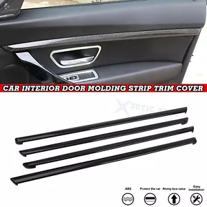 Carbon Fiber Look Door Molding Strip Cover Trim For BMW 3 Series F30 F31 12-2018 - Bild 1 von 8