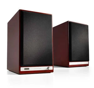 Audioengine HD6 Premium Wireless BookShelf Computer Desk Speaker Set Cherry Wood - Picture 1 of 3