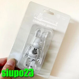 Medicom 100% Bearbrck Rabbrick ~ Chrome White R@bbrick - Picture 1 of 1