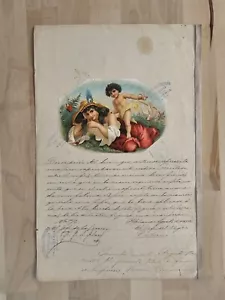 UNIQUE! 1902 Inscription Cuban Cigar Label Tobacco Brand CELIA LA VENCEDORA - Picture 1 of 2