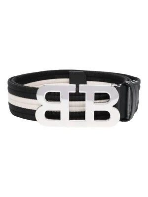 Bally 6303190 Hombre B Hebilla Espejo Rayas Tela Sintética/Cuero Talla 80 Foto 1 de 2