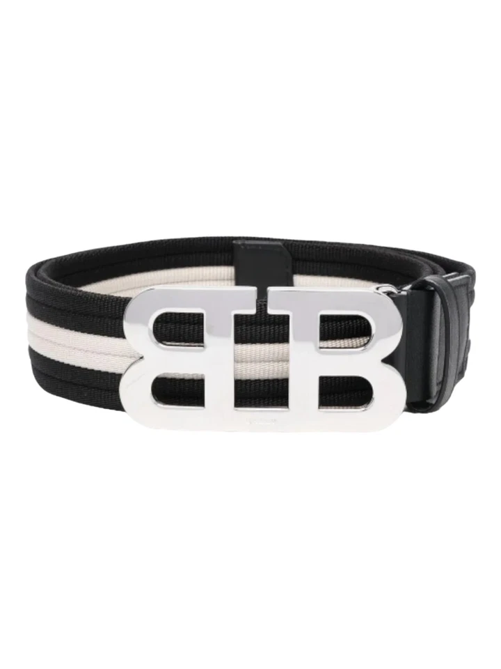 Bally 6303190 Hombre B Hebilla Espejo Rayas Tela Sintética/Cuero Talla 80 Foto 1 de 2