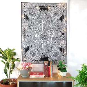 Tapiz hippie de mano Hamsa boho para decoración colgante de pared carteles tapices de pared pequeños - Imagen 1 de 4