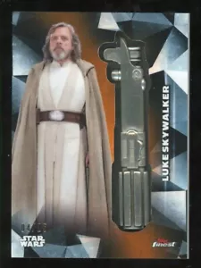 LUKE SKYWALKER 2018 Star Wars Topps Finest LIGHT SABER Medallion ORANGE SP 04/25 - Picture 1 of 1