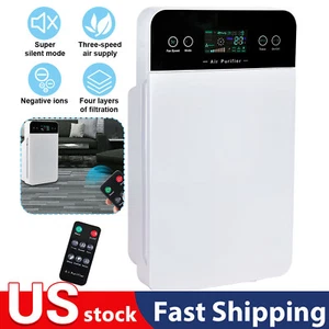 True HEPA Air Purifier Large Room for Allergies Smoker Dust Pet Home Air Cleaner - Picture 1 of 11