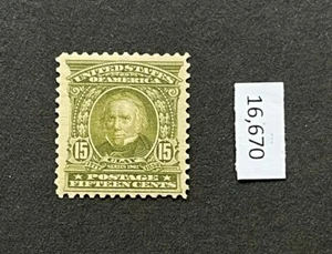 mystamps US 309, 15 cent Henry Clay 1903, Mint Regummed, Certified - Picture 1 of 3