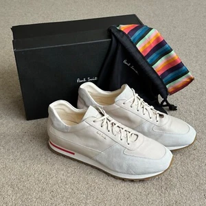 PAUL SMITH Velo Ecru Leder Signature Stripe Sneaker Turnschuhe UK 10 EUR 44 - Bild 1 von 13