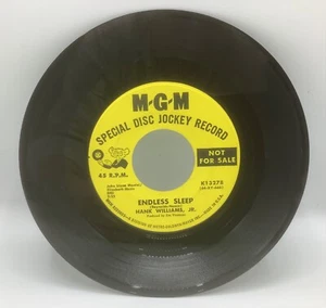 Hank Williams Jr.-Endless Sleep/My Bucket’s Got a Hole in It-1964 7” PROMO TEST - Picture 1 of 2
