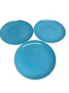 IKEA 3 Turquoise 8” Salad Plates By IKEA #21963 - Picture 1 of 9