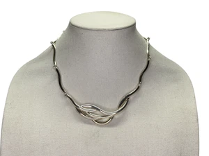 Vintage Taxco sterling silver modernist necklace - Picture 1 of 6