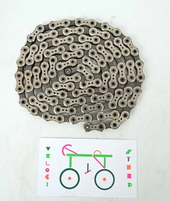 Cadena Campagnolo Record 10 velocidades 106 eslabones pasador hueco bicicleta de carretera ultra estrecha Foto 1 de 2