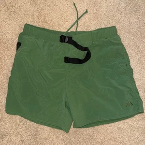 The North Face Shorts Flash Dry Belt Men’s Sz L Green Swim Hike Mesh Lined Nylon - Picture 1 of 6