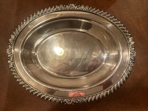 Barker Ellis Ornate England Serving Bowl Silver Plate - Picture 1 of 8
