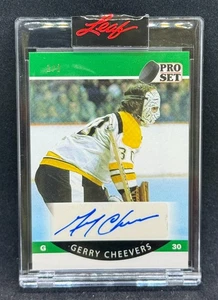 2020-21 Pro Set Memories "90/91" GERRY CHEEVERS Green Auto PV Bruins 1/2 - Bild 1 von 2