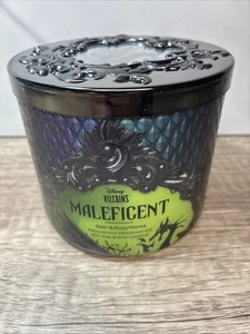 NUOVO Malefica DISNEY VILLAINS 3-Wick Candle COPERCHIO 14,5 oz Bagno e Corpo Funziona - Foto 1 di 10