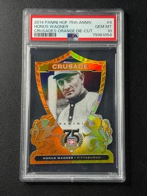 POP 1 TY COBB PSA 10 2014 PANINI HOF #4 CRUZADA NARANJA TROQUELADO PRIZM GEMA/25 Foto 1 de 2