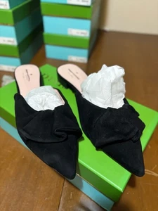 Kate Spade Faryn schwarze Wildleder Slipper Rüschen Pantoletten Halbschuhe Größen 7,8,5,9,9,5,10 - Bild 1 von 17
