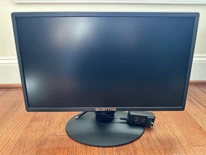 SCEPTRE 20” LED MONITOR, 1600 X 900, 75Hz, 2 HDMI, 1 VGA, SPEAKERS, POWER CORD - Picture 1 of 6
