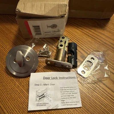 8940233 / HLK8124U15  Privacy One Sided Half Bore Deadbolt SATIN NICKEL - Image 1 of 4