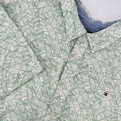 Tommy Hilfiger Mens Hawaiian Floral Print Short Sleeve Button Up Shirt 3XL - Image 1 of 4