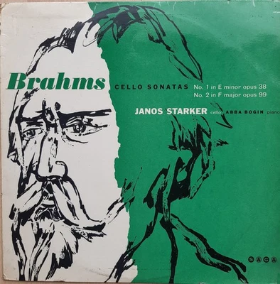 Johannes Brahms, János Starker*, Abba Bogin - Cello And Piano Sonatas Vinyl L... - Image 1 of 4