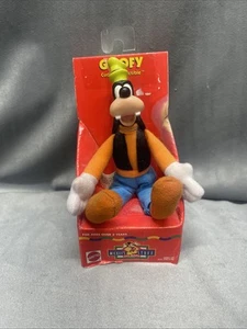 Mattel Mickey Stuff for Kids Cuddly Collectibles Goofy 1990's New On Backer - Picture 1 of 22