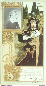 Chromo Lefevre Utile LU Mounet Sully "Hamlet" Autographe 1896 - Picture 1 of 2