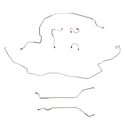 For 68 Pontiac Firebird Complete Brake Line Kit Standard Drum Brakes CBK0486SS - Image 1 of 4