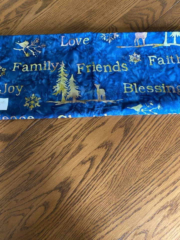 Moda, tela batik "Believe" 4 yardas para respaldo o esconder Foto 1 de 1