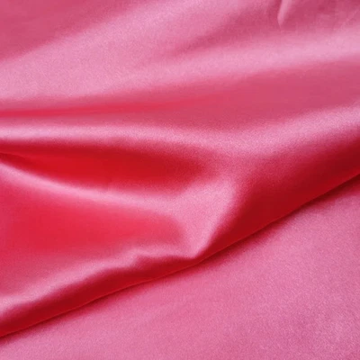 Wholesale Satin Fabrics White Black Plain Solid Charmeuse Satin Material Lining  - Image 1 of 4