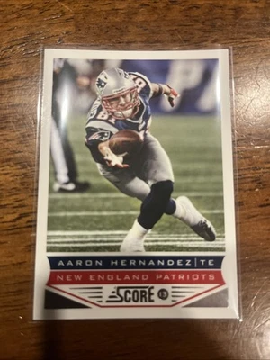 2013 Score - Aaron Hernandez #128 - Image 1 of 2