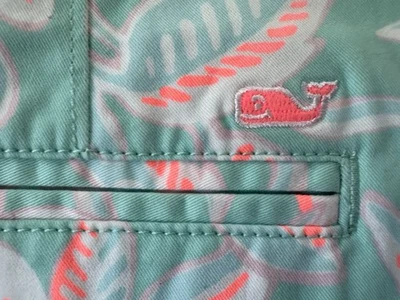 Pantalones Cortos Chinos 12 Niñas Vineyard Vines Como Nuevos y Naranja Acentos Cintura Ajustable Foto 1 de 4